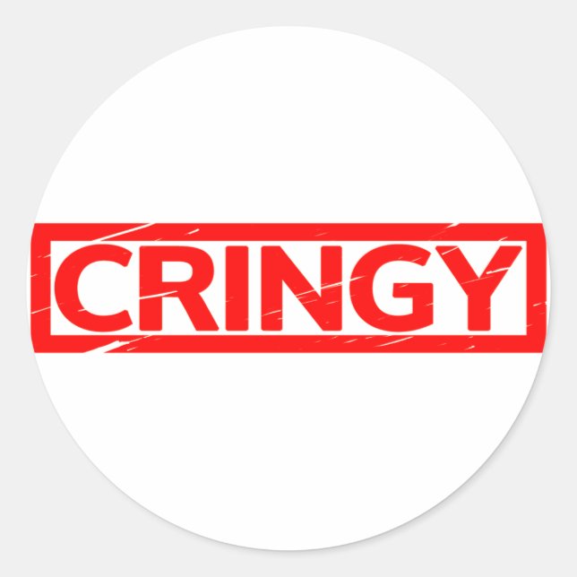 Cringy Briefmarke Runder Aufkleber (Vorderseite)