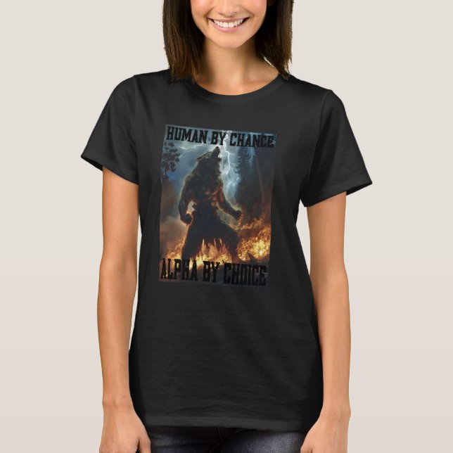 Cringy Howling Alpha Wolf Cringe Meme Funny Cringe T-Shirt (Vorderseite)