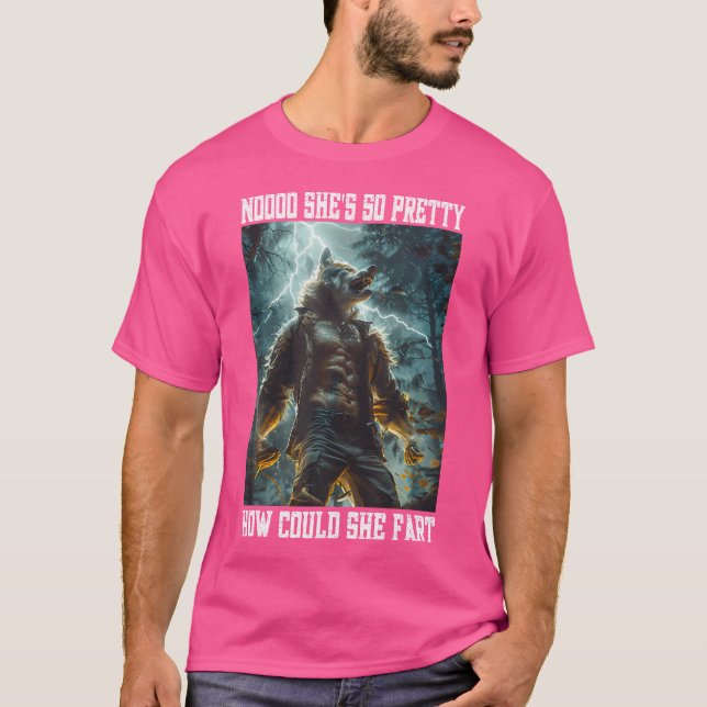 Cringy Sad Angry Werewolf Kitten Cringe Alpha Wolf T-Shirt (Vorderseite)