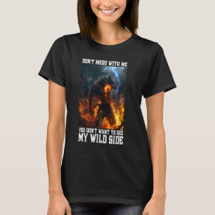 Cringy Werewolf warnend Wolf Meme Cringe Alpha Wol T-Shirt