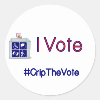 #CripTheVote I VOTE Aufkleber (rund)