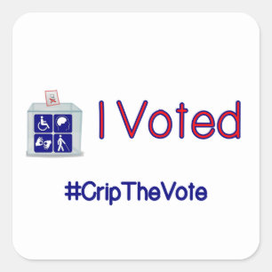 #CripTheVote I WÄHLTE die Aufkleber (quadratisch)