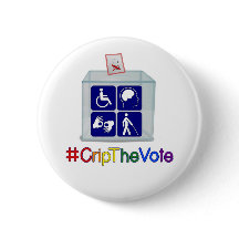 #CripTheVote Knopf, 2 1/4-inch, rund