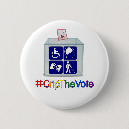 #CripTheVote Knopf, 2 1/4-inch, rund Button