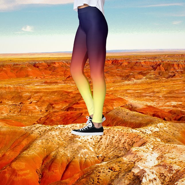 Crisp Apple Shadow Ombre-Gefärbte Krawatte Leggings (Von Creator hochgeladen)