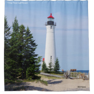 Crisp Point Lighthouse Duschvorhang