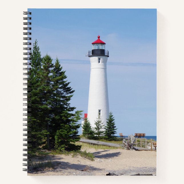 Crisp Point Lighthouse Notebook Notizbuch (Vorderseite)