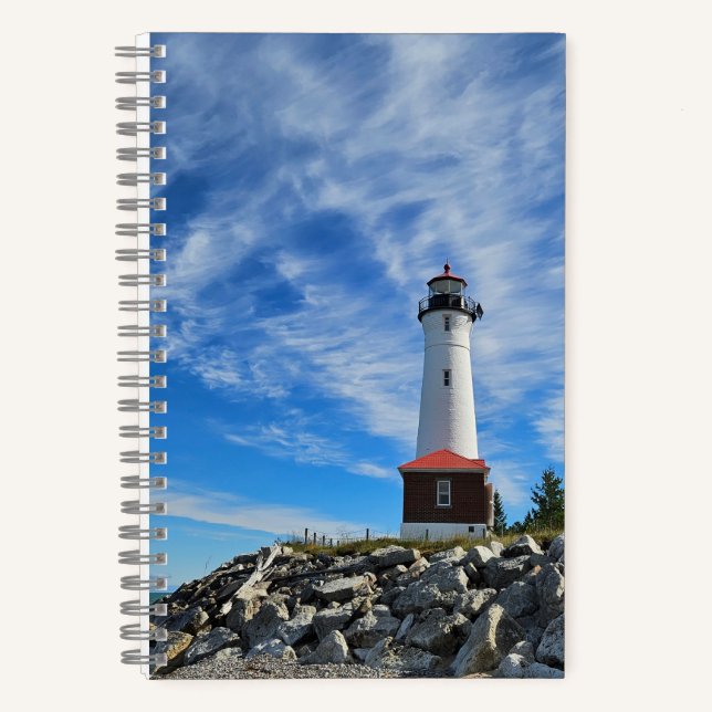 Crisp Point Lighthouse Notizbuch (Vorderseite)