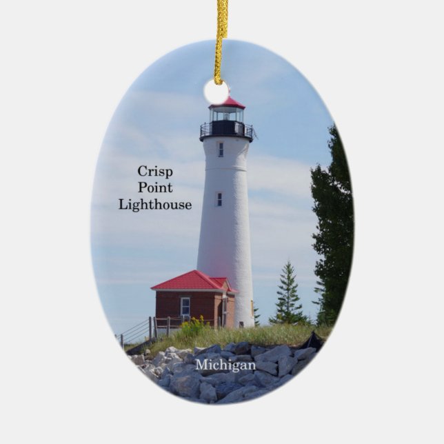 Crisp Point Lighthouse Oval Ornament (Vorne)
