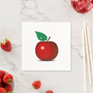 Crisp Red Apple Paper Napkins Serviette