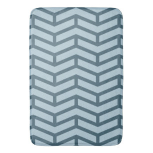 Crisp Sharp Gegen Pfeile Zickzack zwei Tone-Blues Badematte