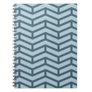 Crisp Sharp Gegen Pfeile Zickzack zwei Tone-Blues Notizblock