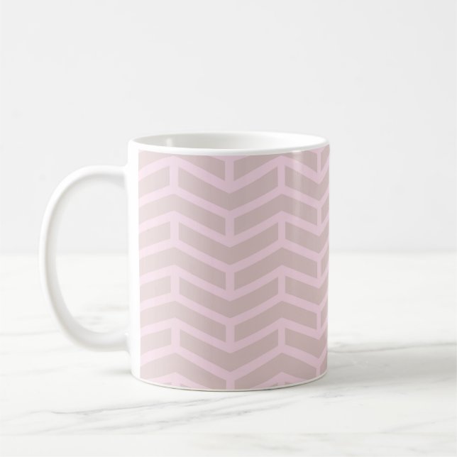 Crisp Sharp gegensätzliche Pfeile Zickzack rosa ne Kaffeetasse (Links)
