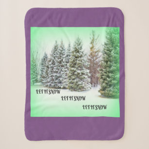 Crisp Wintertime Charm Pine Trees Verdant Glow Sherpadecke