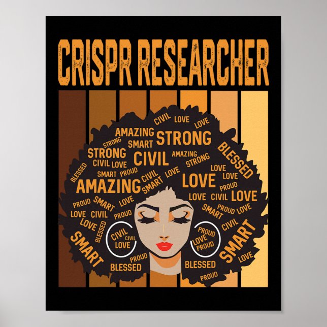 Crispr-Forscherin mächtiger Schwarzer Monat der Ge Poster (Vorne)