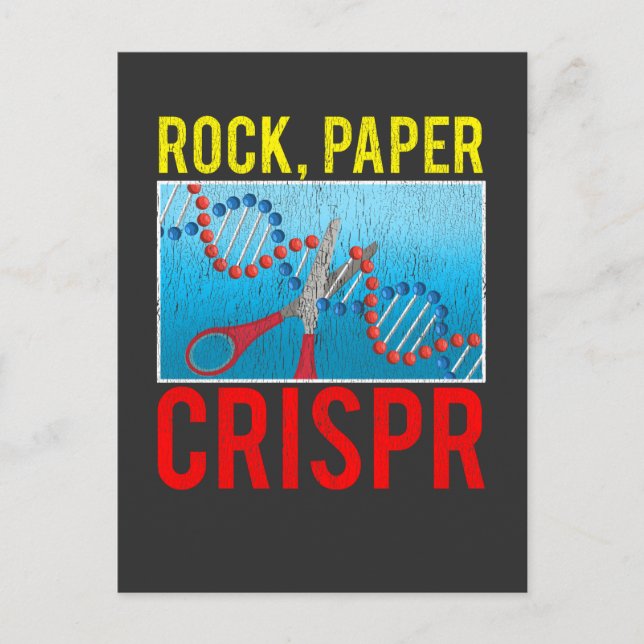 Crispr Funny Biology Student Science Biologist DNA Postkarte (Vorderseite)