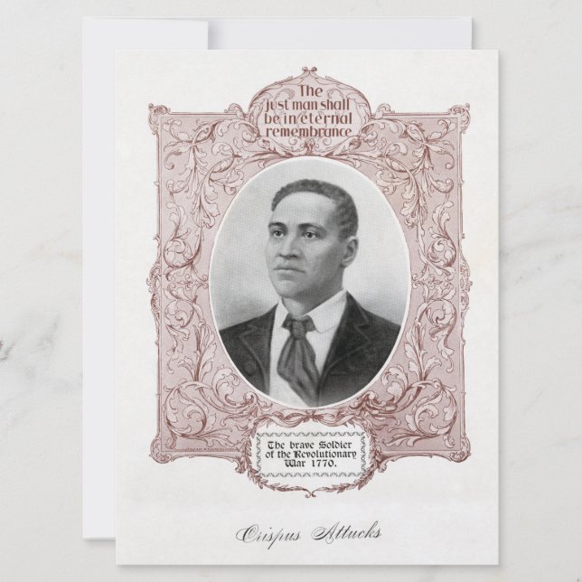 Crispus Attucks: Märtyrer der amerikanischen Revol (Vorderseite)