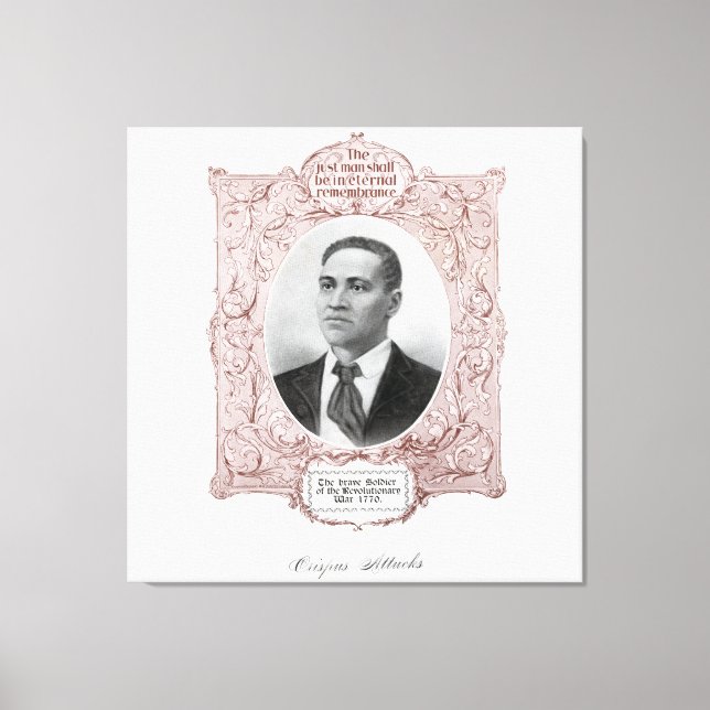 Crispus Attucks: Märtyrer der amerikanischen Revol Leinwanddruck (Vorderseite)