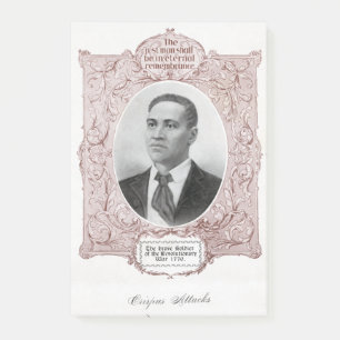 Crispus Attucks: Märtyrer der amerikanischen Revol Post-it Klebezettel