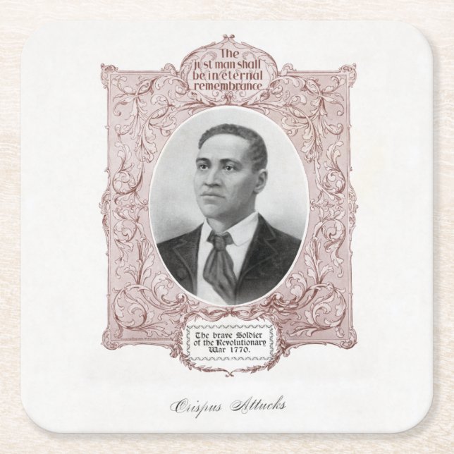 Crispus Attucks: Märtyrer der amerikanischen Revol Rechteckiger Pappuntersetzer (Vorderseite)