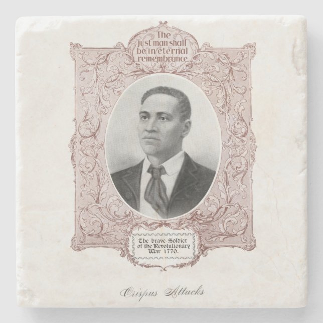 Crispus Attucks: Märtyrer der amerikanischen Revol Steinuntersetzer (Vorderseite)