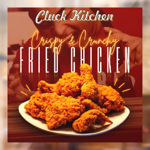 Crispy Crunchy Fried Chicken Promo anpassen Fensteraufkleber
