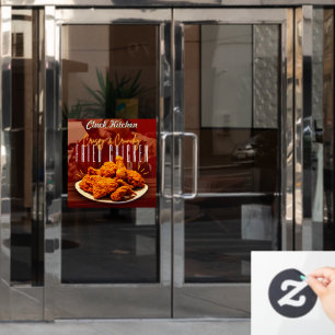 Crispy Crunchy Fried Chicken Promo anpassen Fensteraufkleber