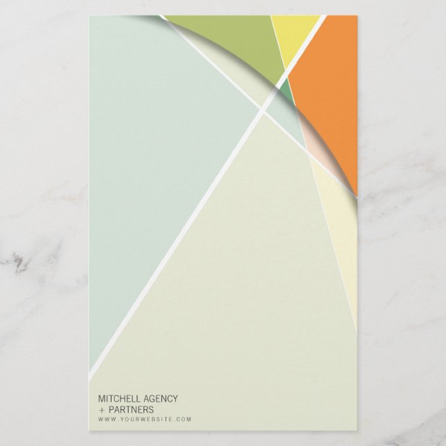 Criss Cross Geometric Muster Stilvolle Mod Art Briefpapier (Vorderseite)