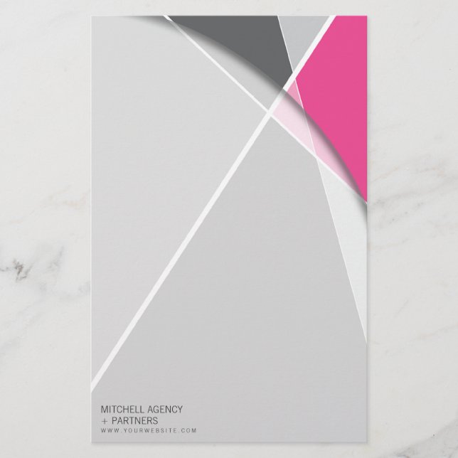 Criss Cross Geometric Muster Stilvolle Mod Art Briefpapier (Vorderseite)