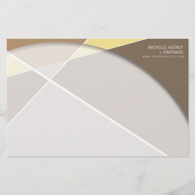 Criss Cross Geometric Muster Stilvolle Mod Art Briefpapier (Vorderseite)