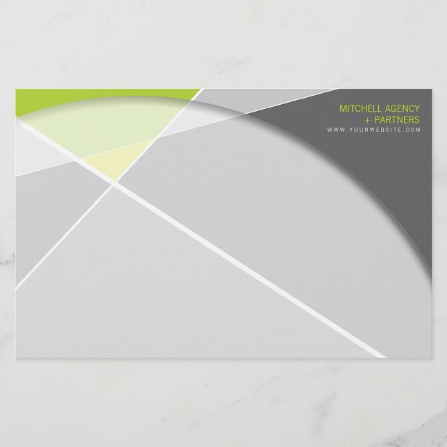 Criss Cross Geometric Muster Stilvolle Mod Art Briefpapier (Vorderseite)