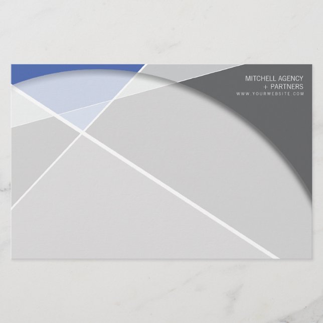 Criss Cross Geometric Muster Stilvolle Mod Art Briefpapier (Vorderseite)