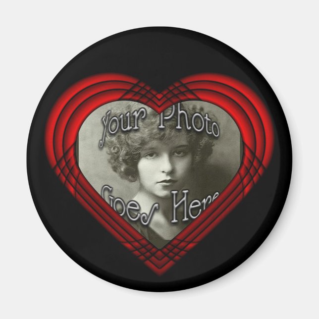 Criss Cross Perfect Heart Template Magnet (Vorne)