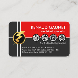 Crisscross Electrical Lines Electrical Visitenkarte