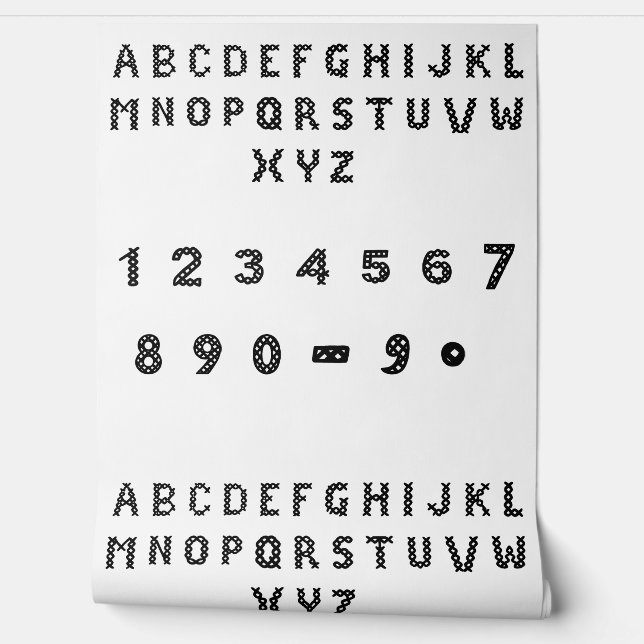 Crisscross Zahlen | Fett Black Digits Art Tapete (Abrollen)