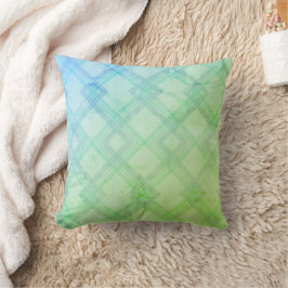Crisscrossed Happy Green & Blue, Gelbe Karos Kissen