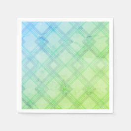 Crisscrossed Happy Green & Blue, Gelbe Karos Serviette