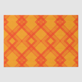 Crisscrossed Happy Red & Yellow/Orange Karos anzei Seidenpapier