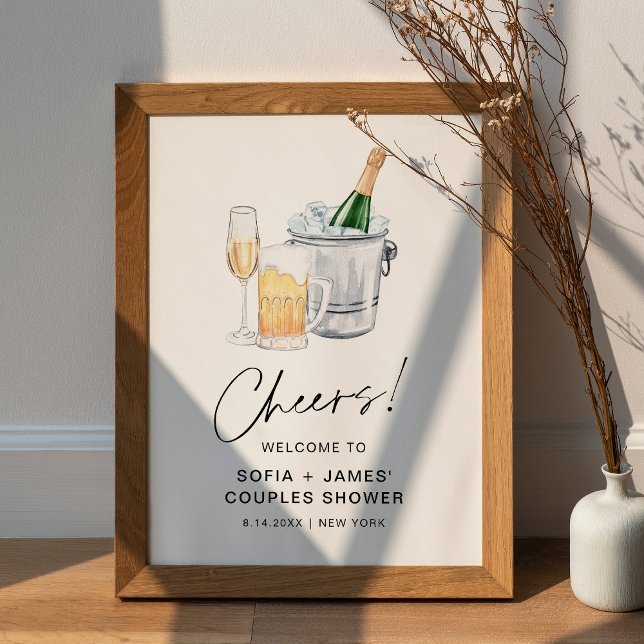 CRISTAL Bubbles and Brews Couples Duschzeichen Poster (Von Creator hochgeladen)