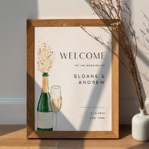 CRISTAL Champagne Bubbly Wedding Welcome 18x24 Poster