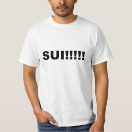 Cristiano Ronaldos "Suii" weißer T - Shirt. T-Shirt