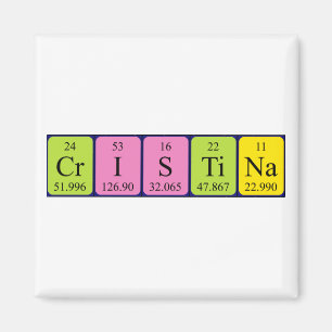 Cristina-Periodensystemnamenmagnet Magnet