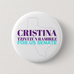 Cristina Tzintzún Ramirez für US-Senatsschaltfläch Button