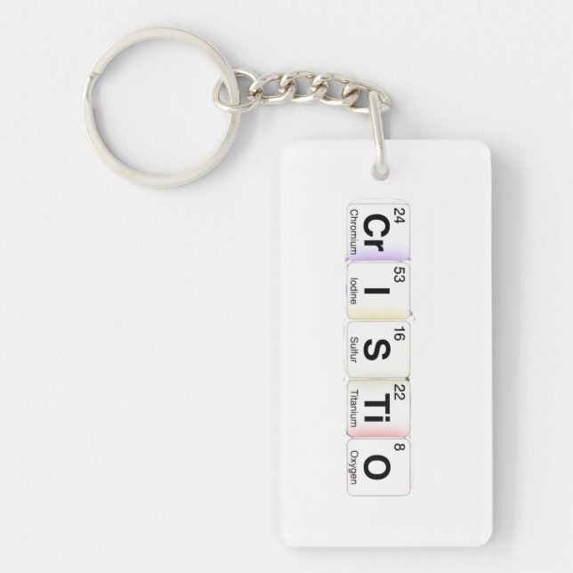 Cristo Elementos Químicos Schlüsselanhänger (Vorderseite)