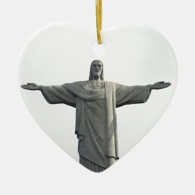Cristo redentor Christus der Erlöser mit Kopie spa Keramikornament (Vorne)