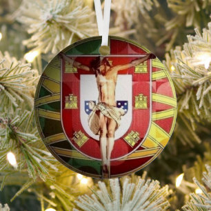 Cristo salvador Keramik Ornament Aus Metall