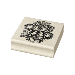 Cristogram Vintage Kautschukkunst Briefmarke Gummistempel