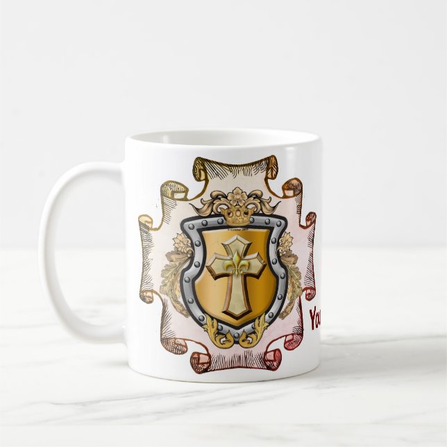 Cristos Cross Schild Nachname Kaffeetasse (Links)