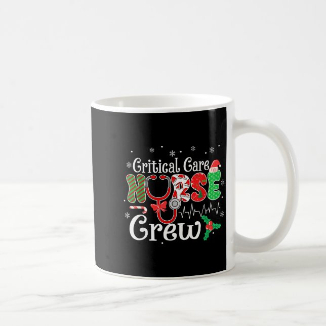 Critical Care Nurse Crew Stethoscope Santa Hat Chr Kaffeetasse (Rechts)