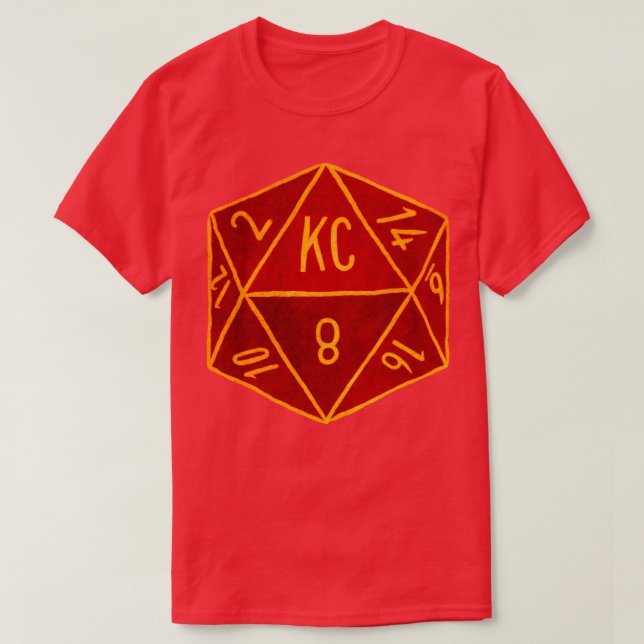 Critical Hit Red Gold T-Shirt (Design vorne)